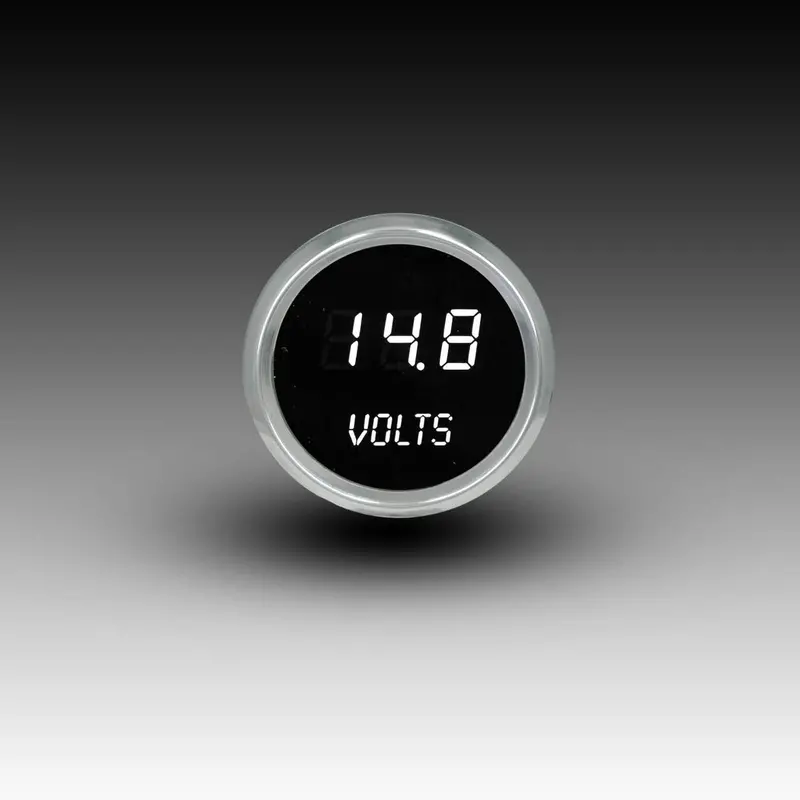 Intellitronix Led Digital Voltmeter Gauge - Black Faceplate With Chrome Bezel 3