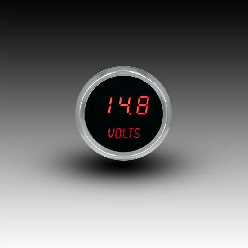 Intellitronix Led Digital Voltmeter Gauge - Black Faceplate With Chrome Bezel 4