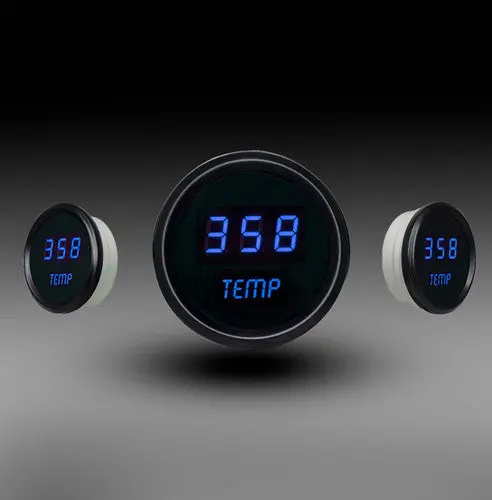 Intellitronix Led Digital Water Temperature Gauge - Black Faceplate With Black Bezel 1