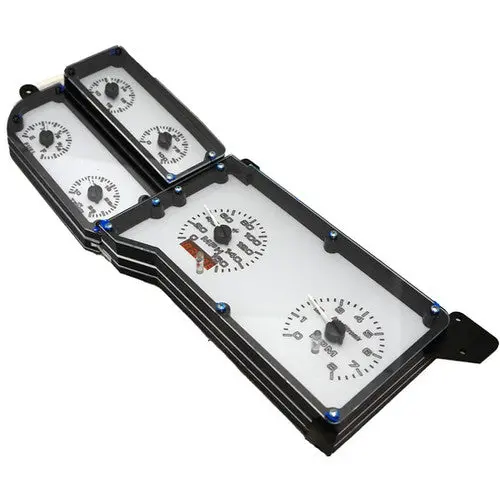 Intellitronix Orange Led Analog Gauge Cluster Set Replacement With White Faceplate For 1973-1987 Chevrolet Truck 3