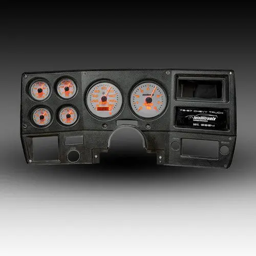 Intellitronix Orange Led Analog Gauge Cluster Set Replacement With White Faceplate For 1973-1987 Chevrolet Truck 7