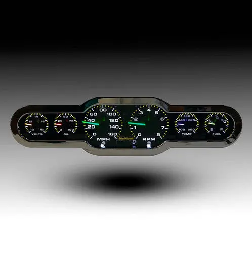 Intellitronix Universal Led Analog Gauge Cluster Set With Black Faceplate 1