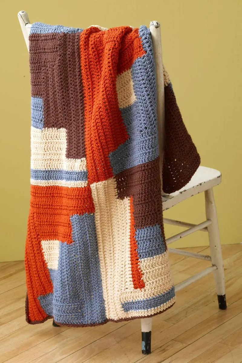 Irregular Squares Afghan (Crochet) 1