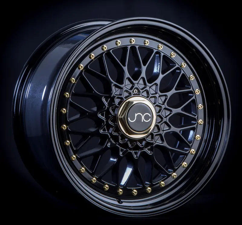 Jnc 004 Gloss Black W/ Gold Rivets 1