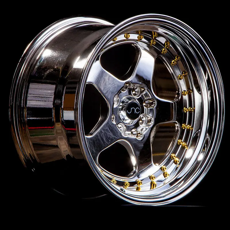 Jnc 010 Chrome W/ Gold Rivets 1