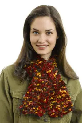 Jungle Print Keyhole Scarf Pattern (Knit) 1