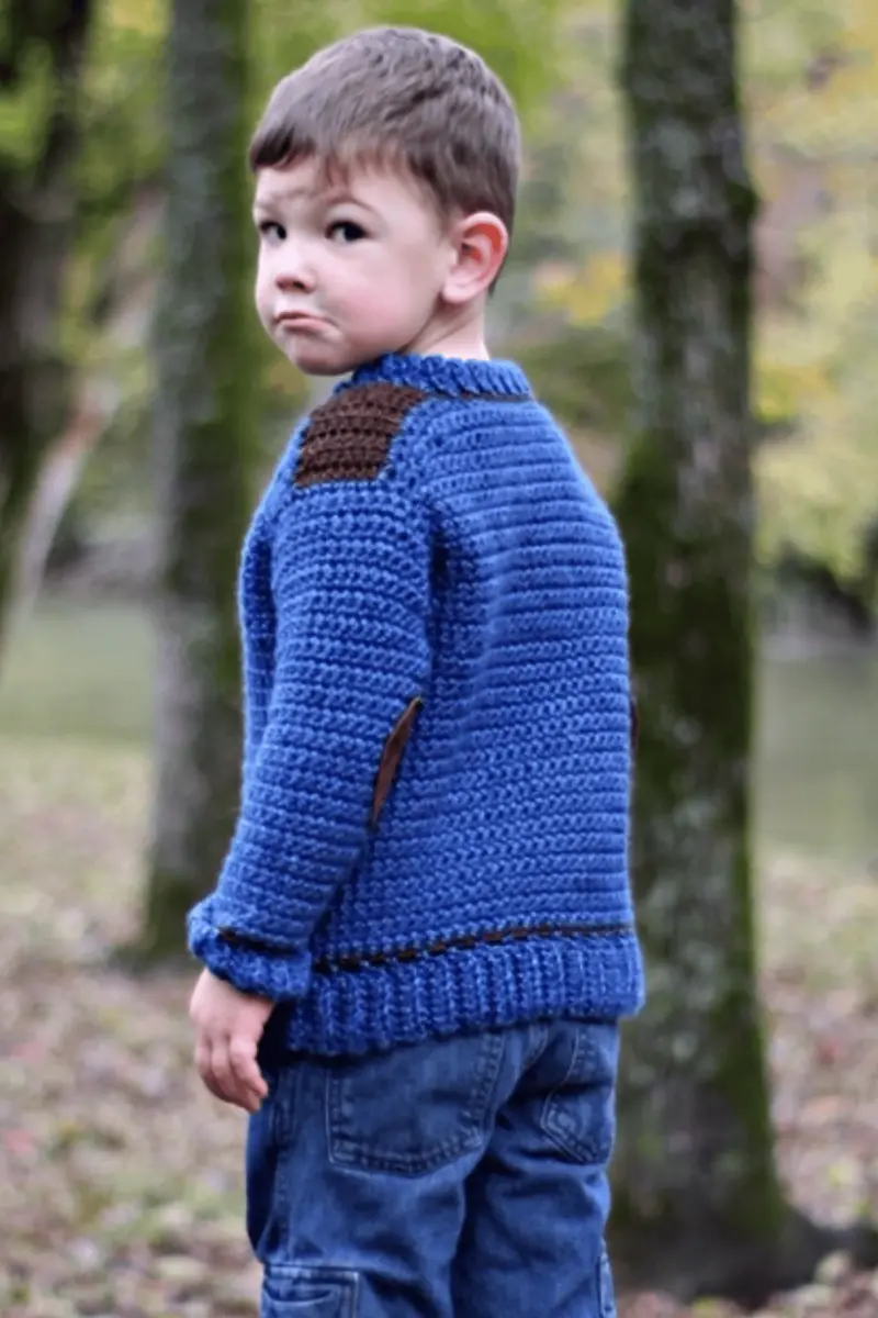 Kid's Saddle Shoulder Sweater (Crochet) 2