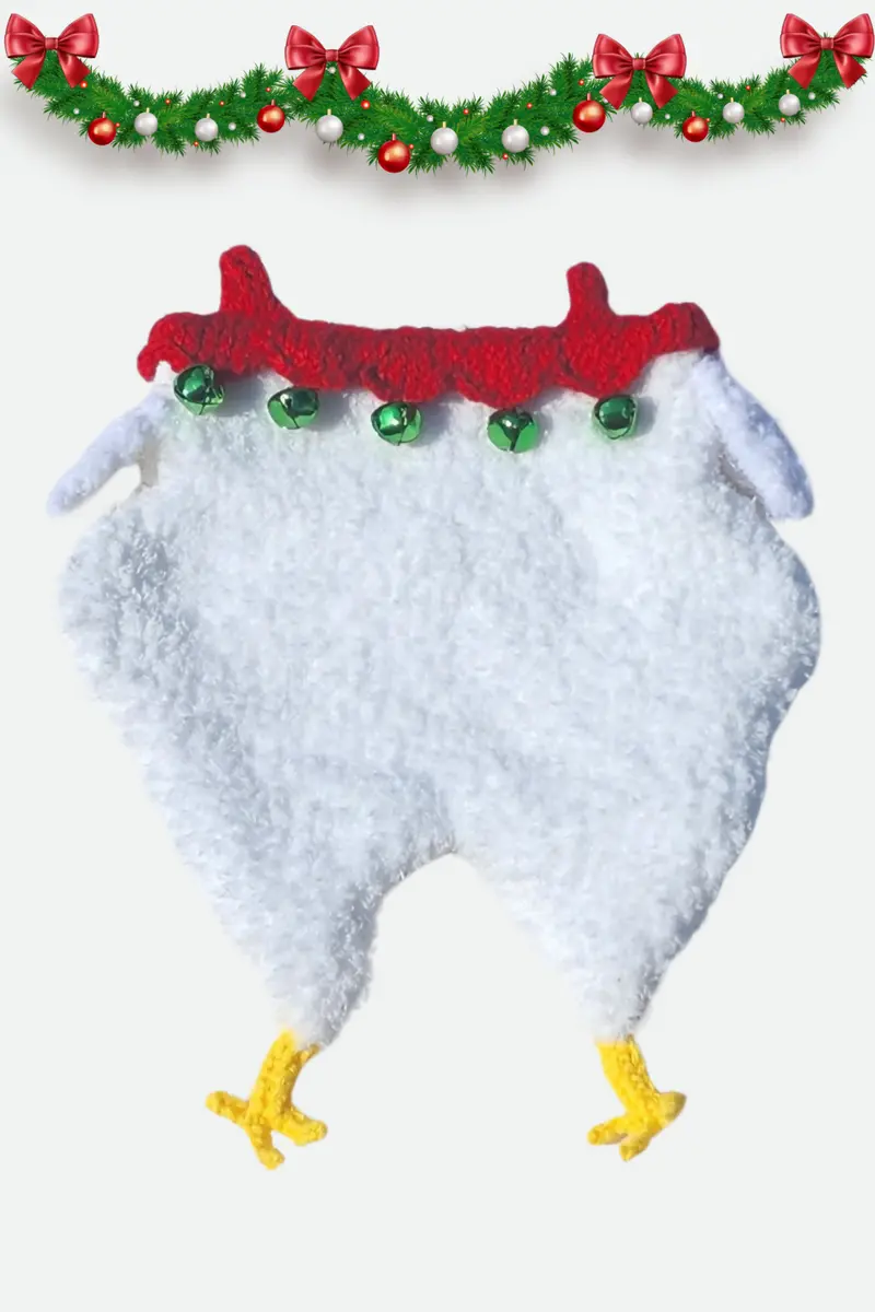 Knit Chicken Christmas Stocking (Knit) 1