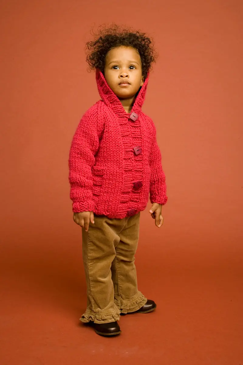 Knit Child's Raglan Cardigan Pattern (Knit) - Version 2 1
