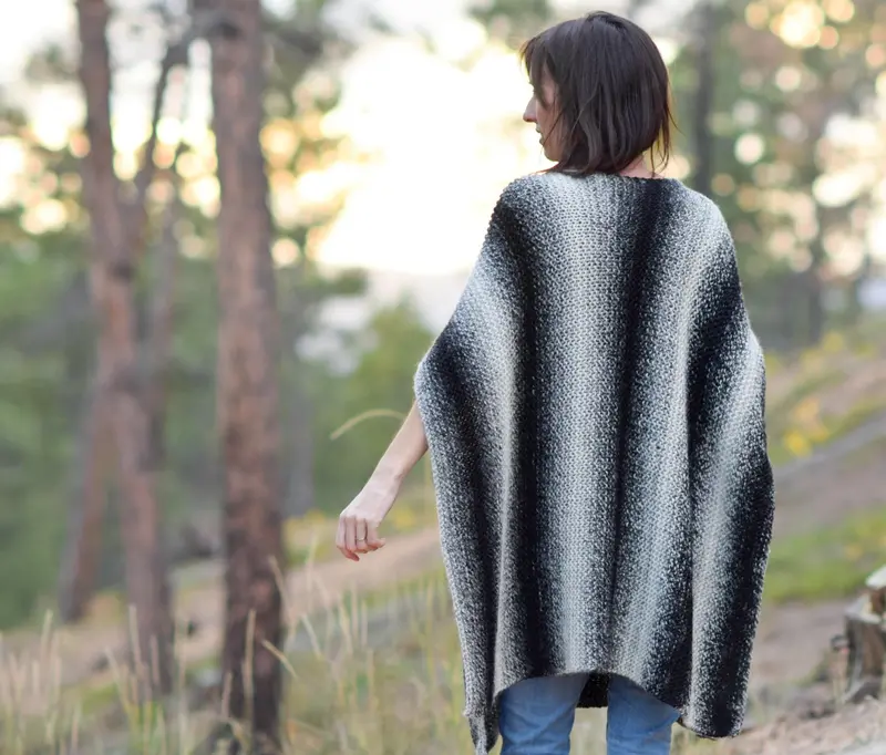 Knit Kit - Aspen Relaxed Poncho 2