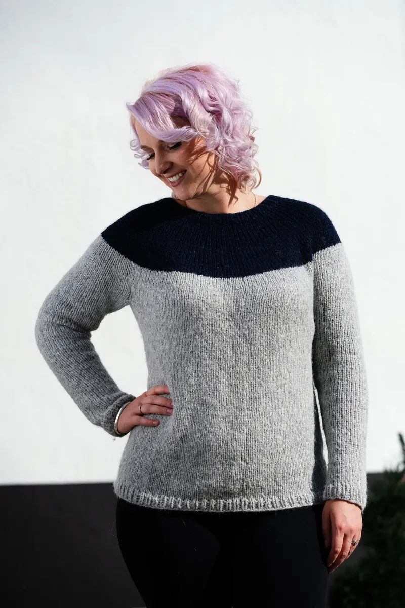 Knit Kit - Basic Colorblock Yoke 1