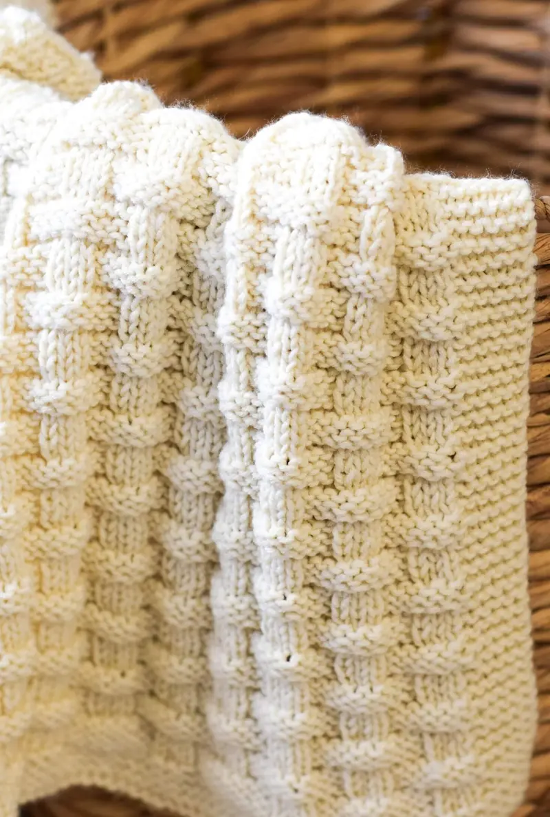 Knit Kit - Basketweave Snuggles Blanket 2