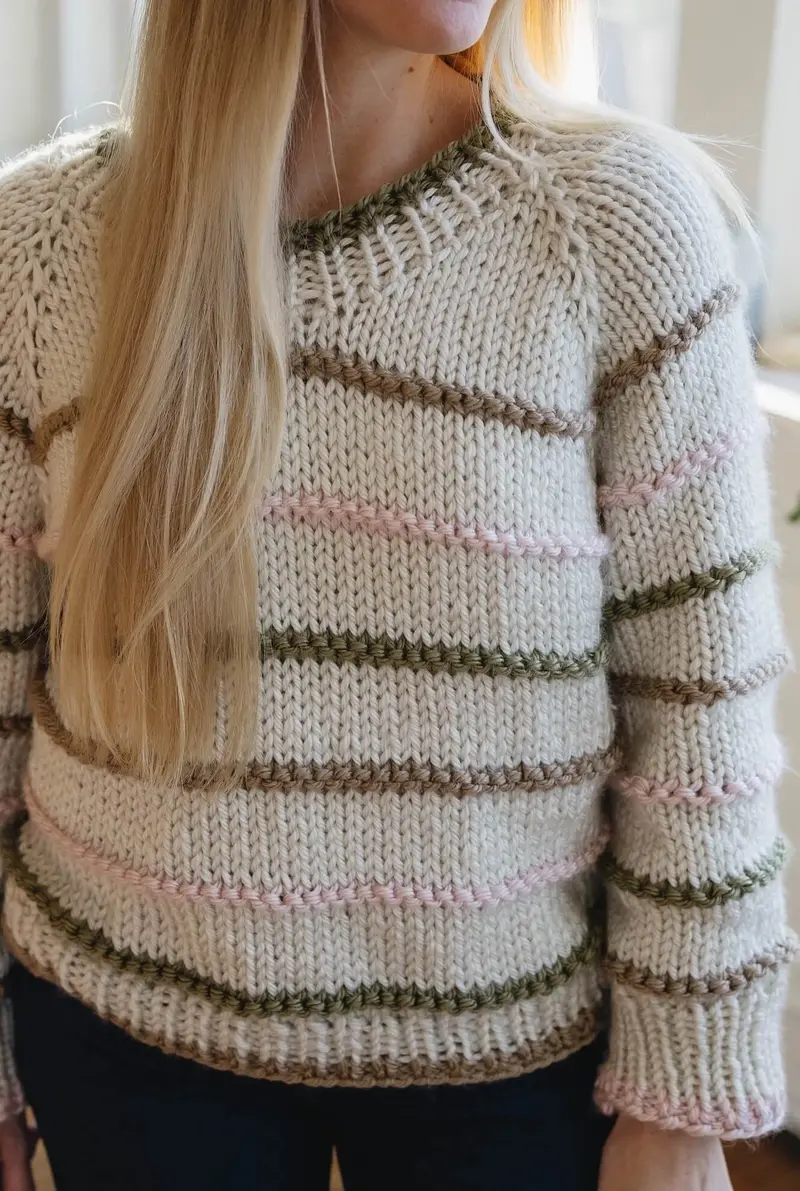 Knit Kit - Beginner Stripes Sweater 2