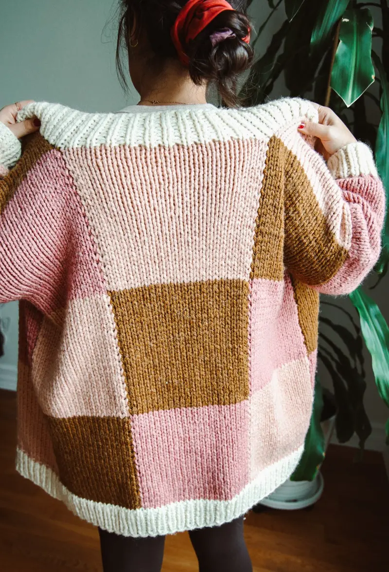 Knit Kit - Big Patchwork Cardigan 1