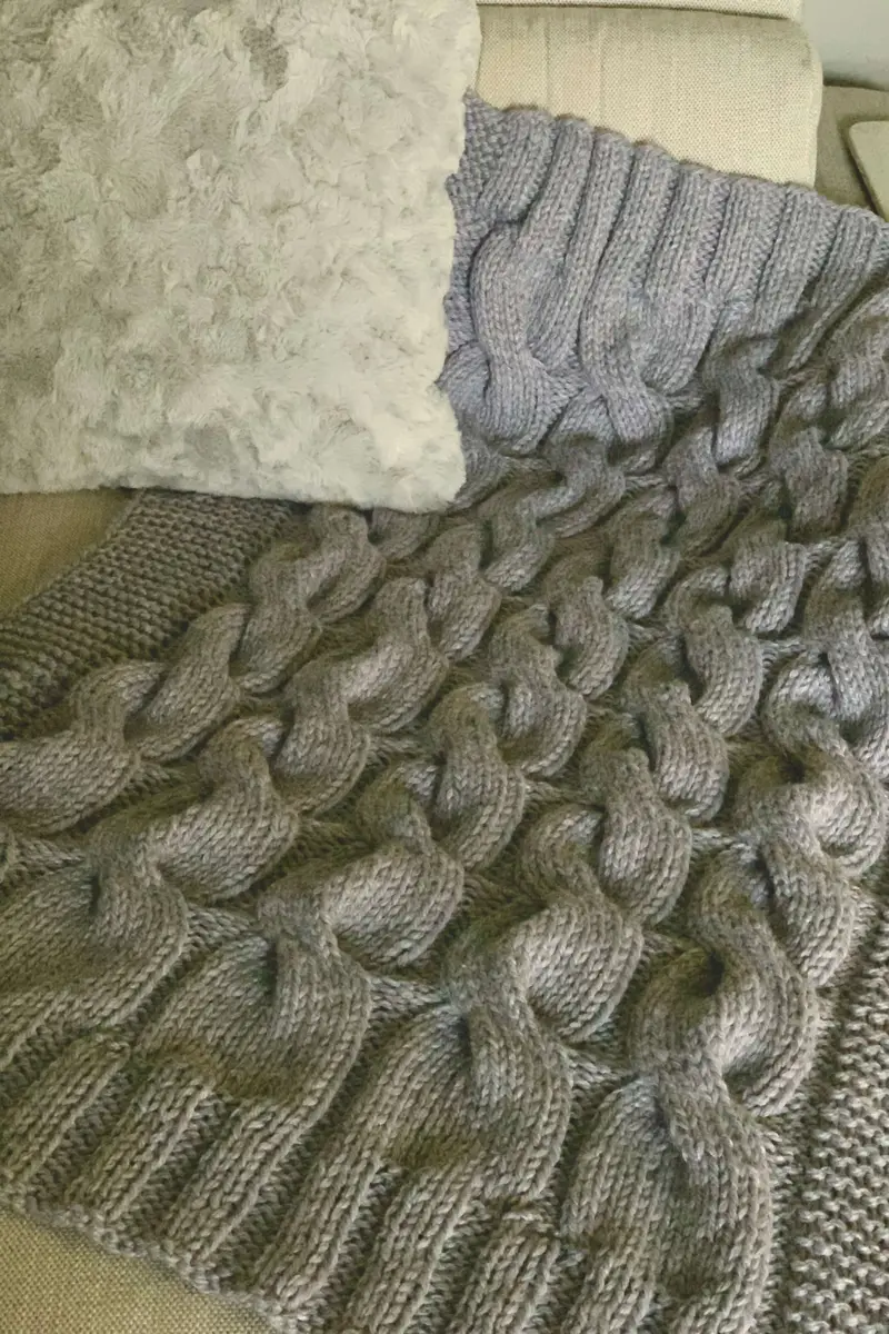 Knit Kit - Cable Throw 1