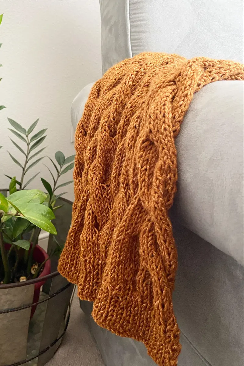 Knit Kit - Cable To Cradle Baby Blankie 1