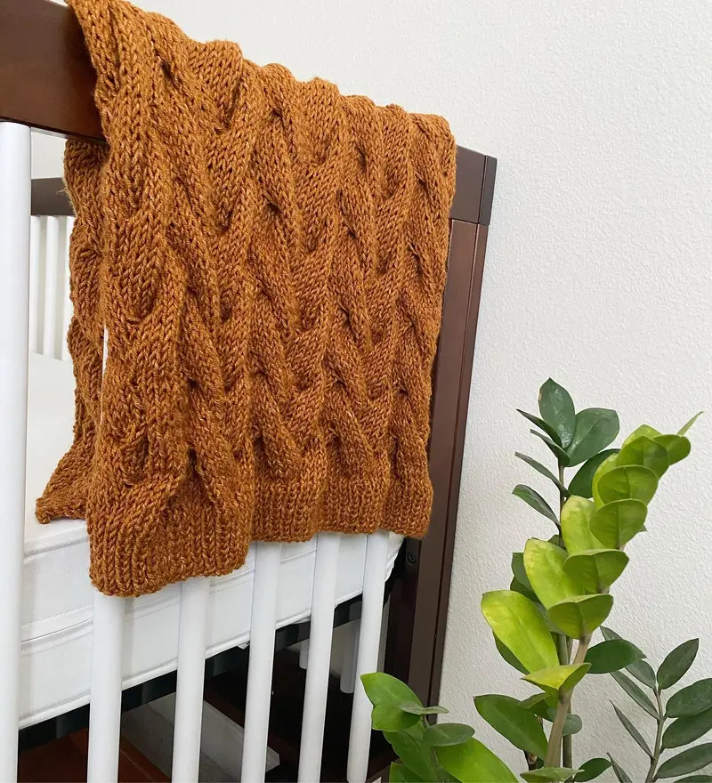 Knit Kit - Cable To Cradle Baby Blankie 2
