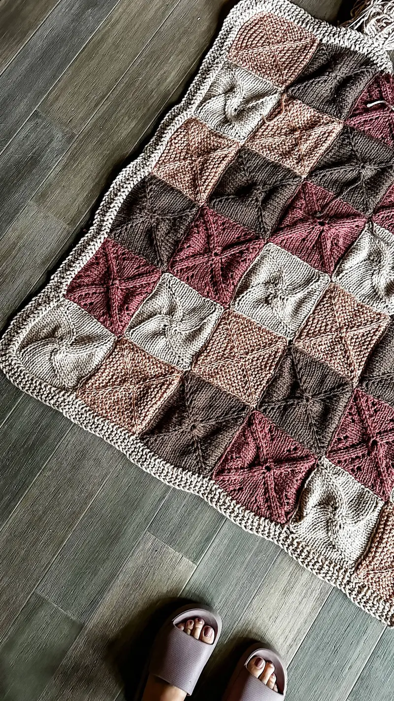 Knit Kit - Center Square Throw 2