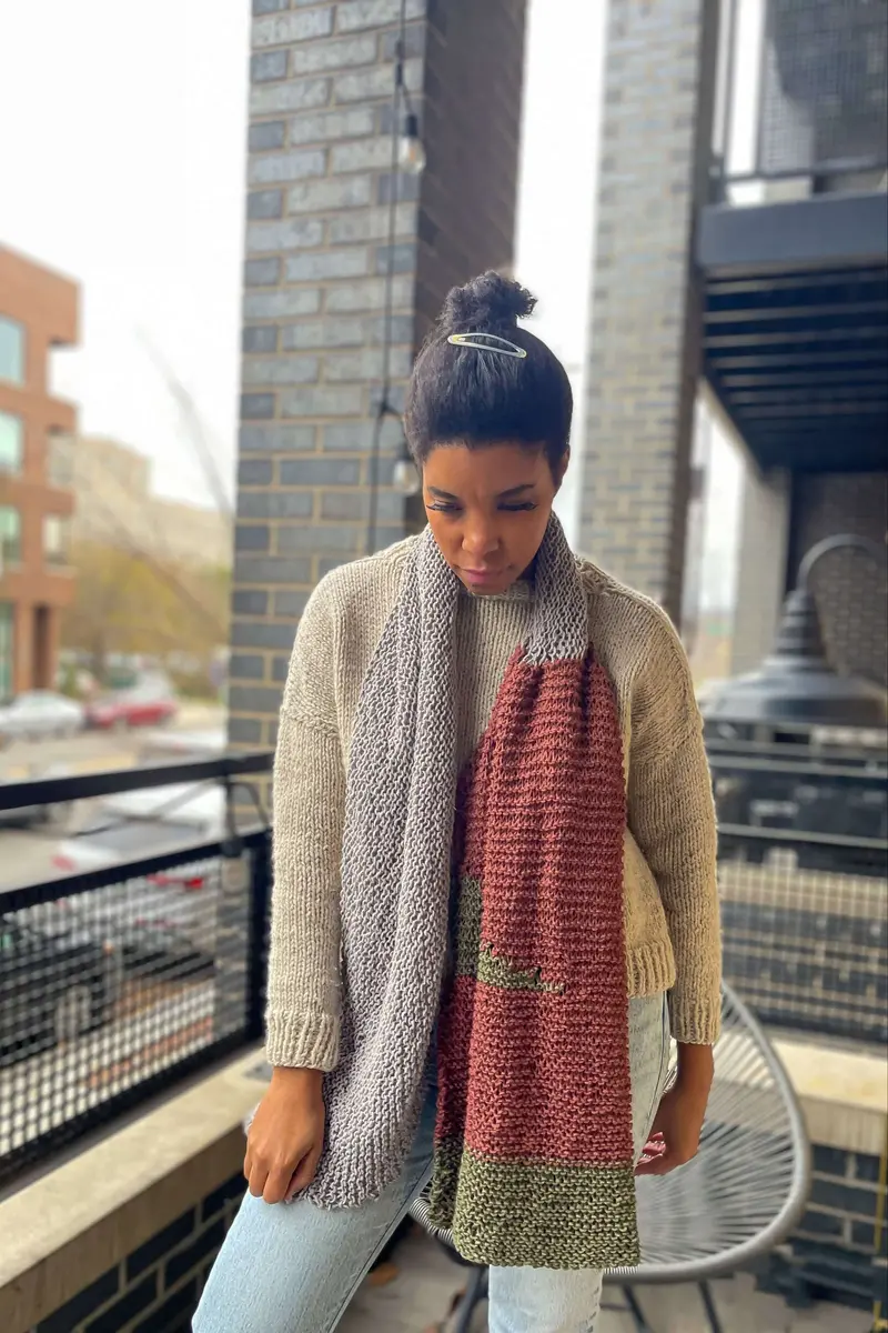 Knit Kit - City Flow Scarf 1