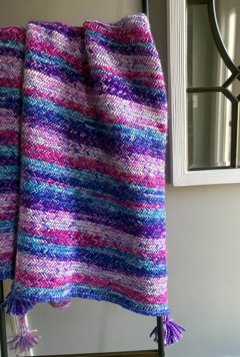 Knit Kit - Classic Herringbone Throw 1