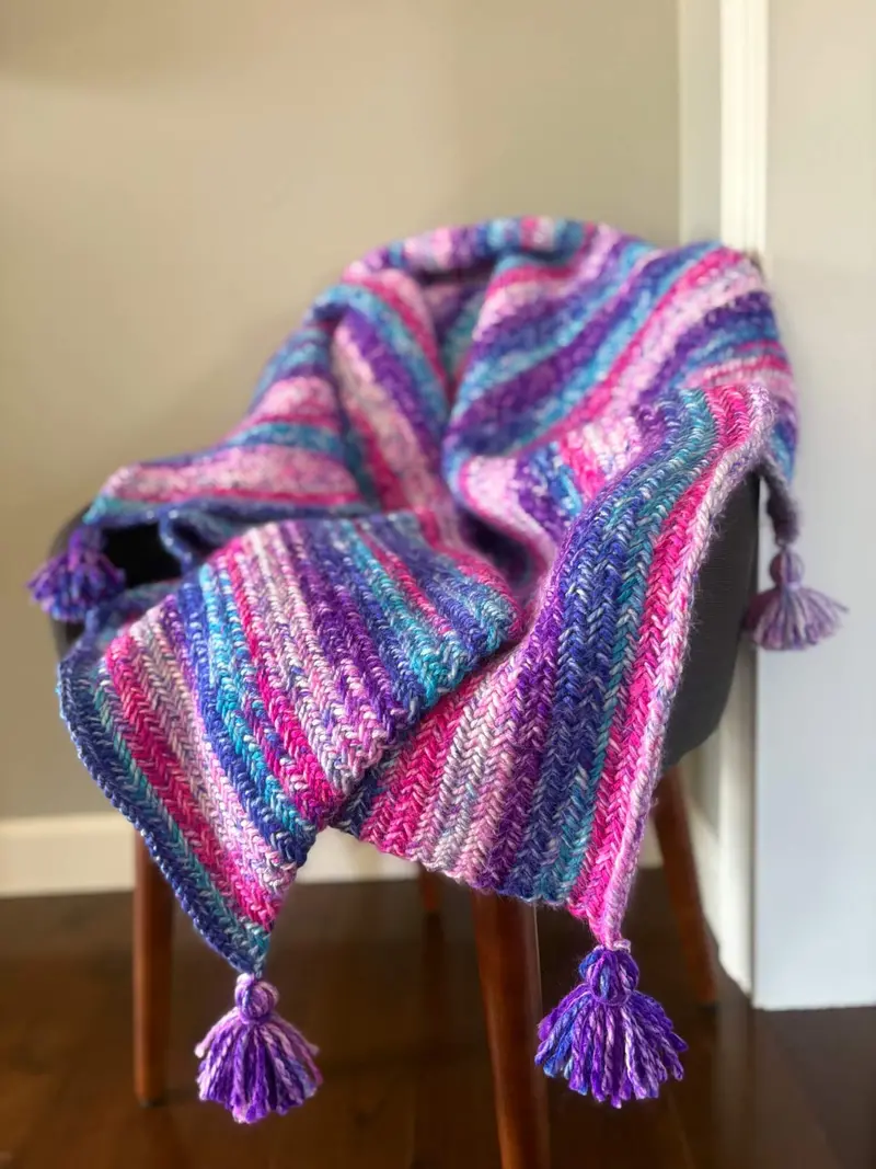 Knit Kit - Classic Herringbone Throw 2