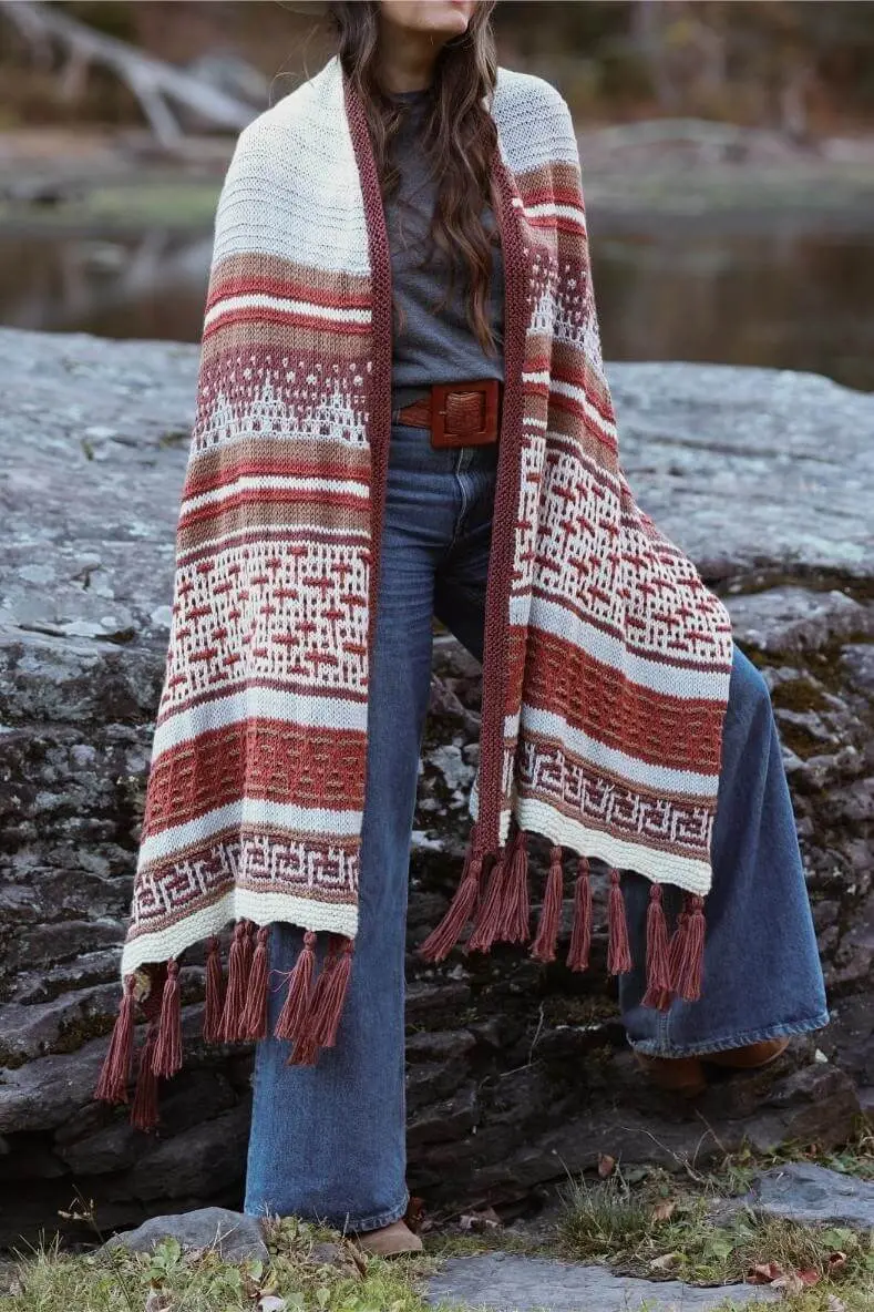 Knit Kit - Coast To Coast Wrap 1