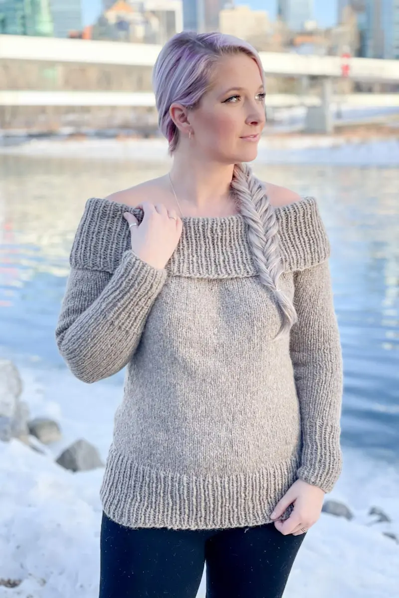 Knit Kit - Cold Shoulder Pullover 1
