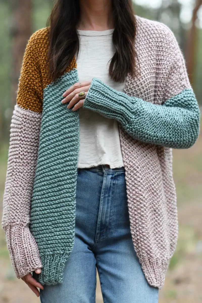 Knit Kit - Comfy Colors Cardigan 1