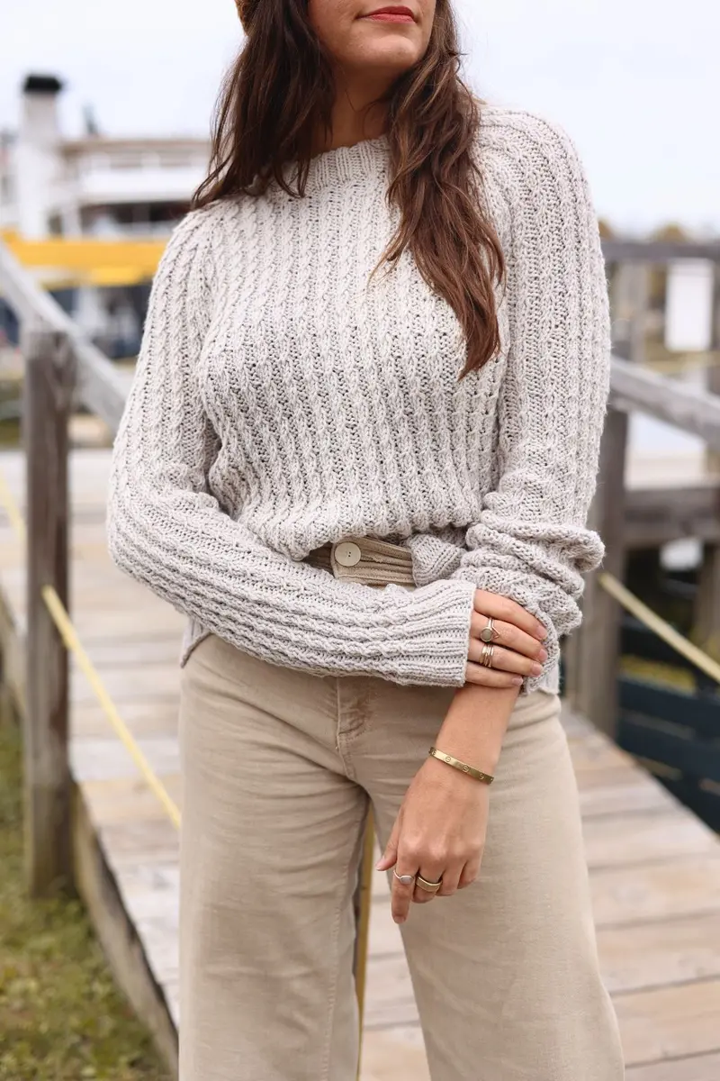 Knit Kit - Cornwall Cabled Raglan 1