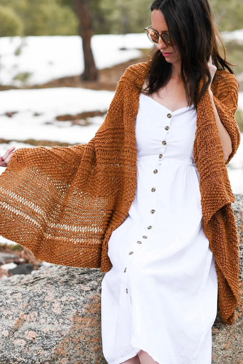 Knit Kit - Cosmos Textured Wrap 1