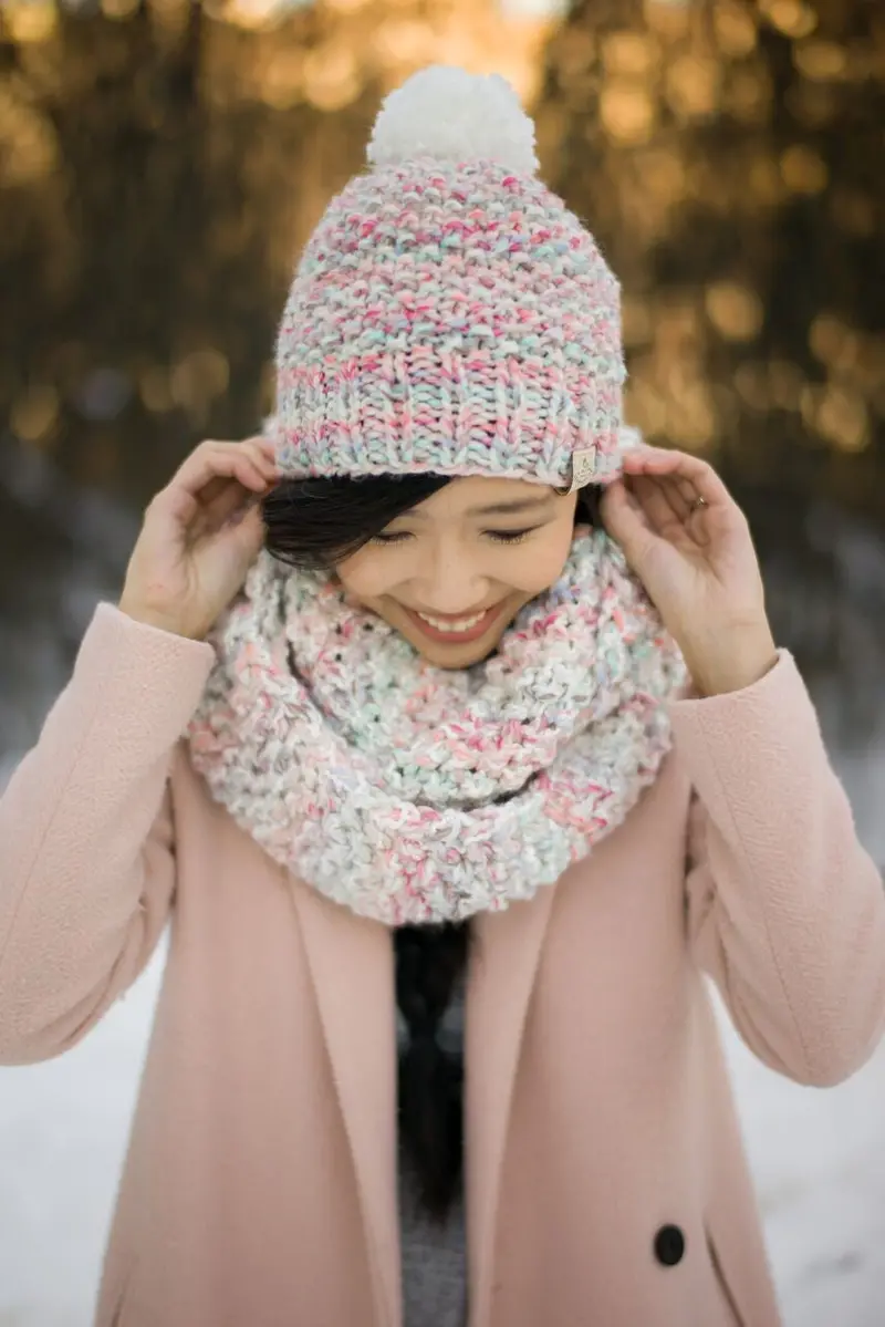 Knit Kit - Cotton Candy Cowl & Beanie 1