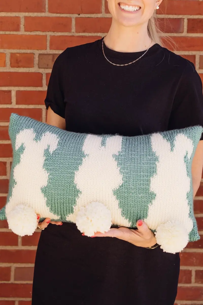 Knit Kit - Cotton Tails Pillow 1