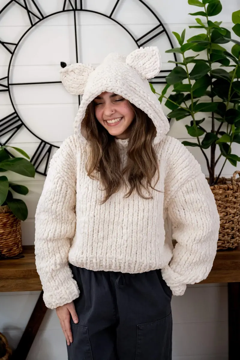 Knit Kit - Cozy Kitty Hoodie 1