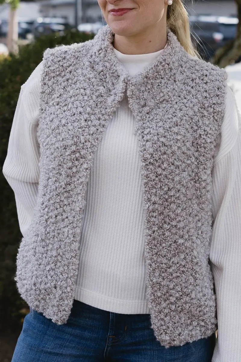 Knit Kit - Cozy Teddy Vest 1