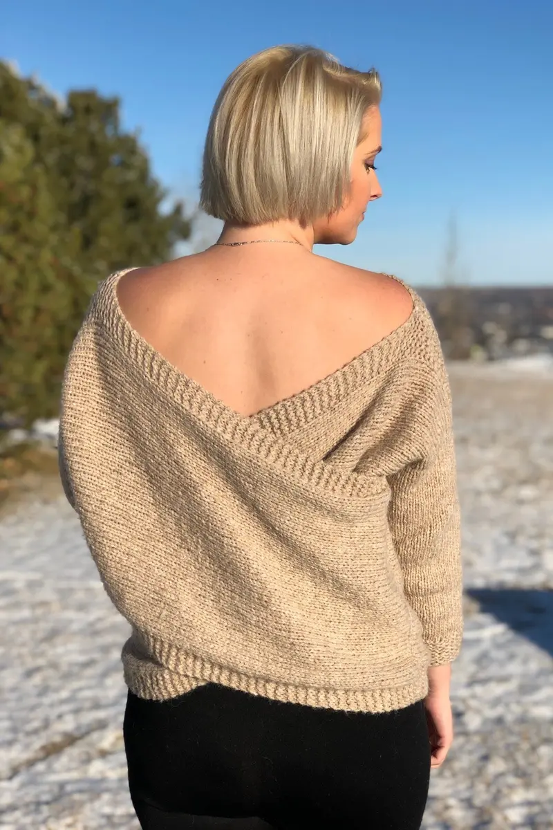 Knit Kit - Cross Back Sweater 1