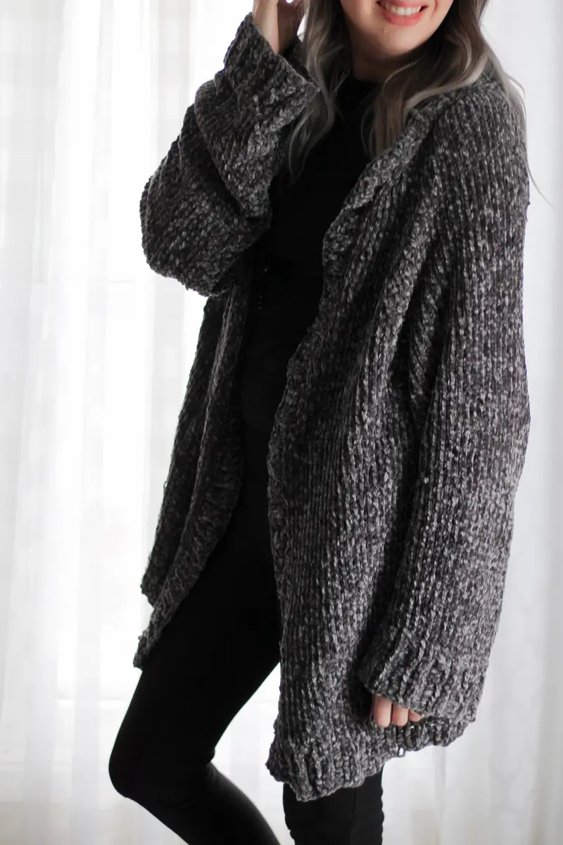 Knit Kit - Easy Vel-Lux Cardigan 1