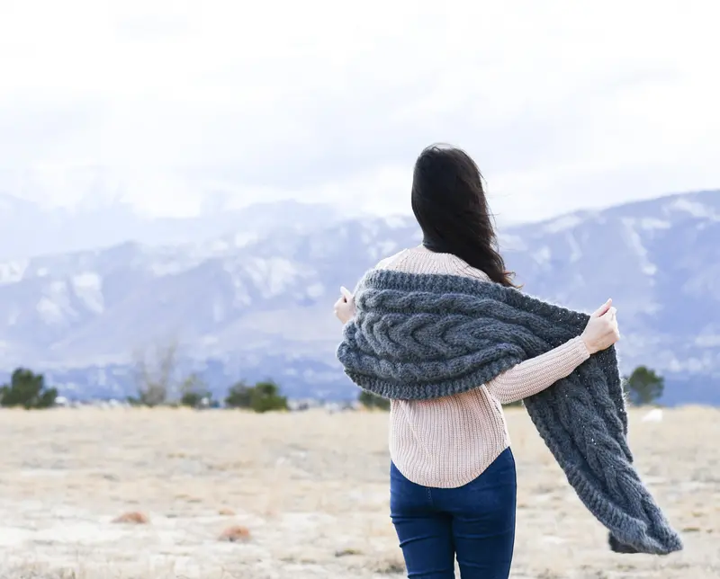 Knit Kit - Easy Winding Cables Wrap 2