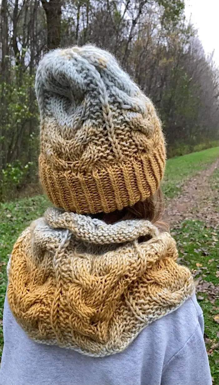 Knit Kit - Elk And Vine: Hat And Cowl 1