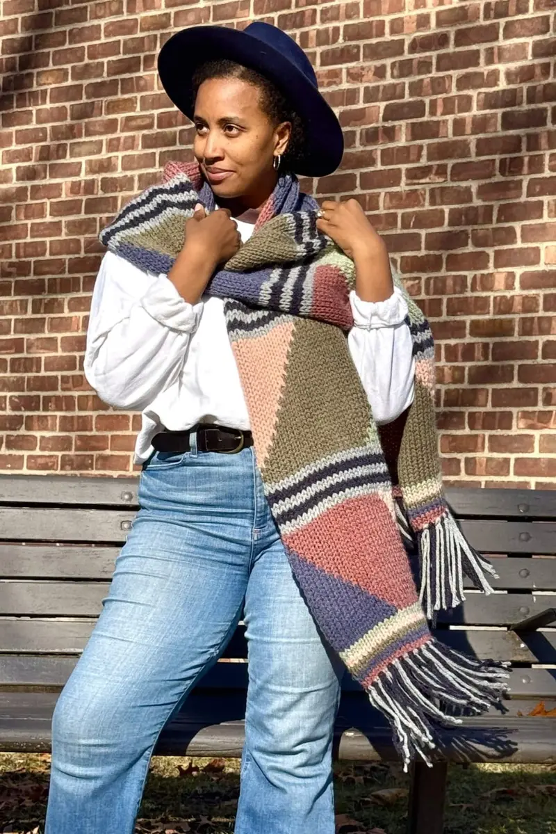 Knit Kit - Emily's Knit Paris Scarf 1