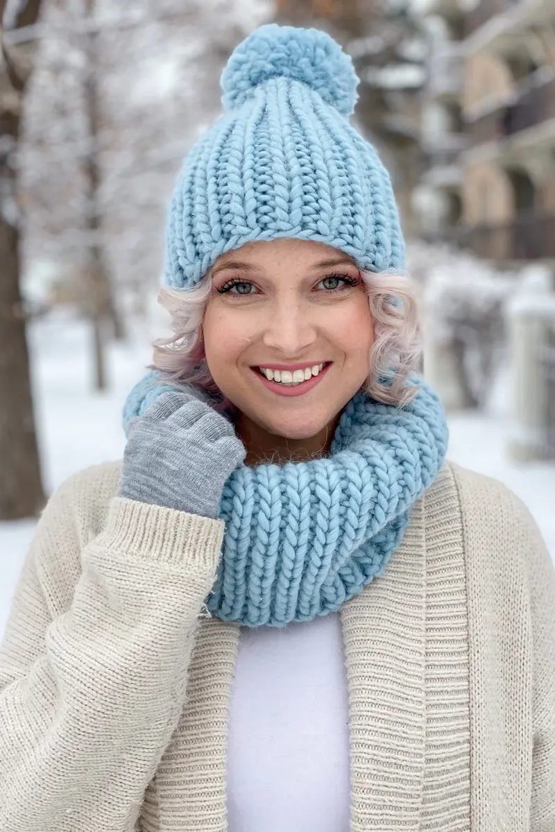 Knit Kit - Everyday Basic Beanie & Cowl 1