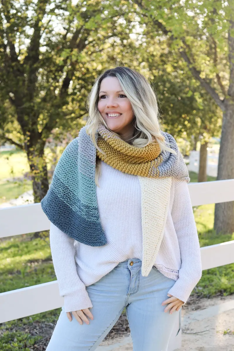 Knit Kit - Fade Into You Shawl 1