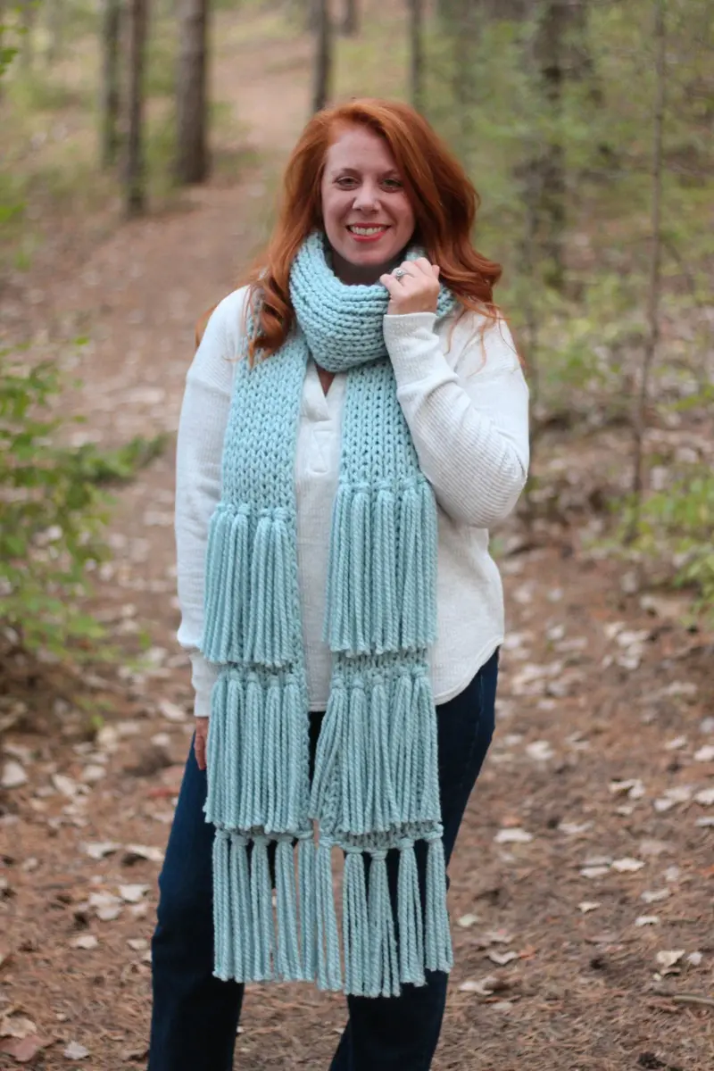 Knit Kit - Fancy Fringe Scarf 2