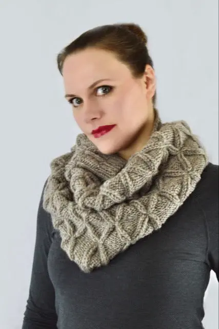 Knit Kit - Faux Cable Cowl 1