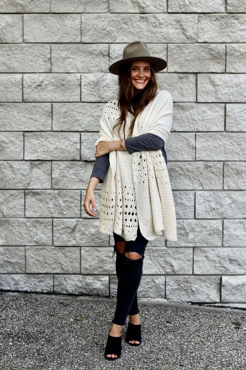 Knit Kit - Flurries In The Wind Wrap 1