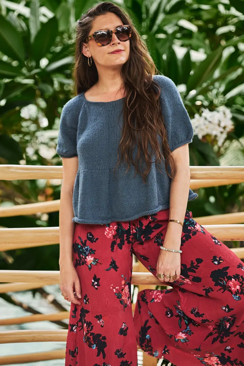 Knit Kit - Hibiscus Ruffle Tee 1