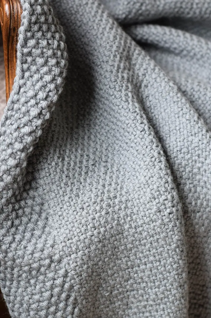 Knit Kit - Homestead Linen Stitch Blanket 1