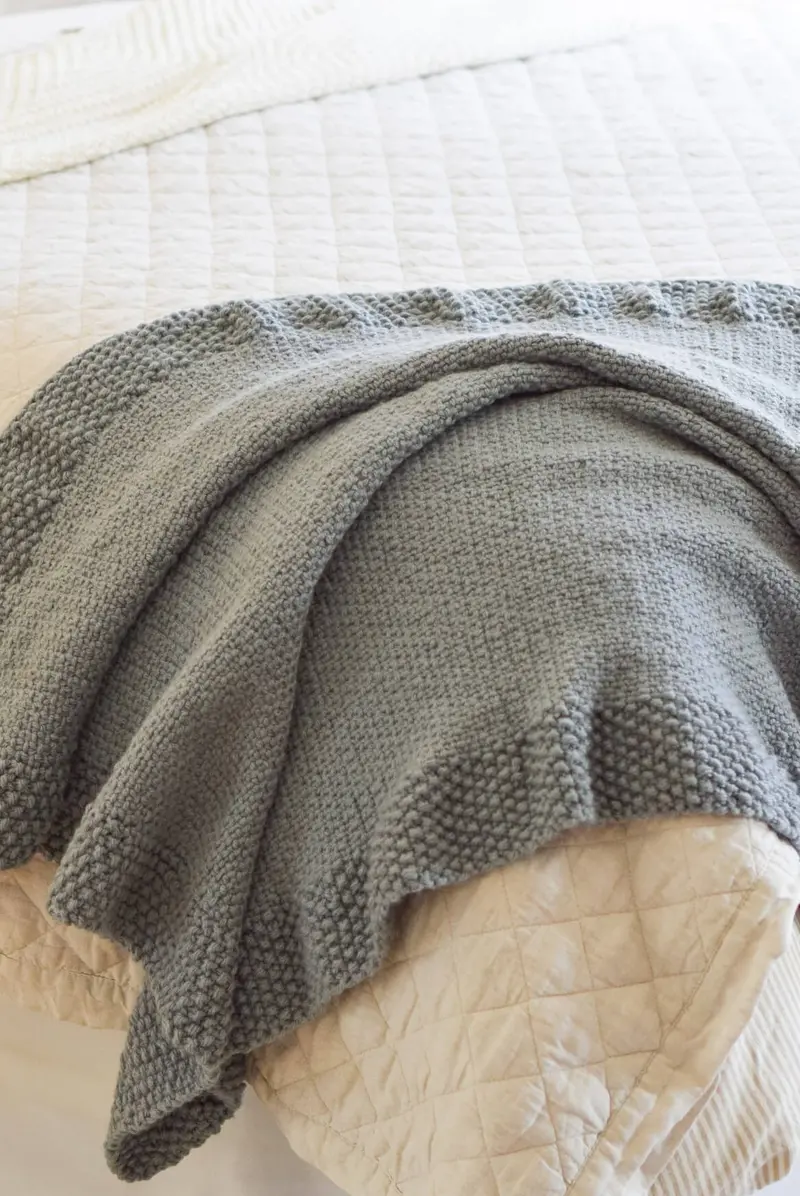 Knit Kit - Homestead Linen Stitch Blanket 2