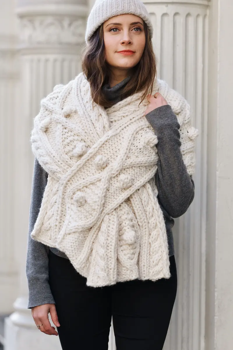 Knit Kit - Kensington Cable Wrap 1