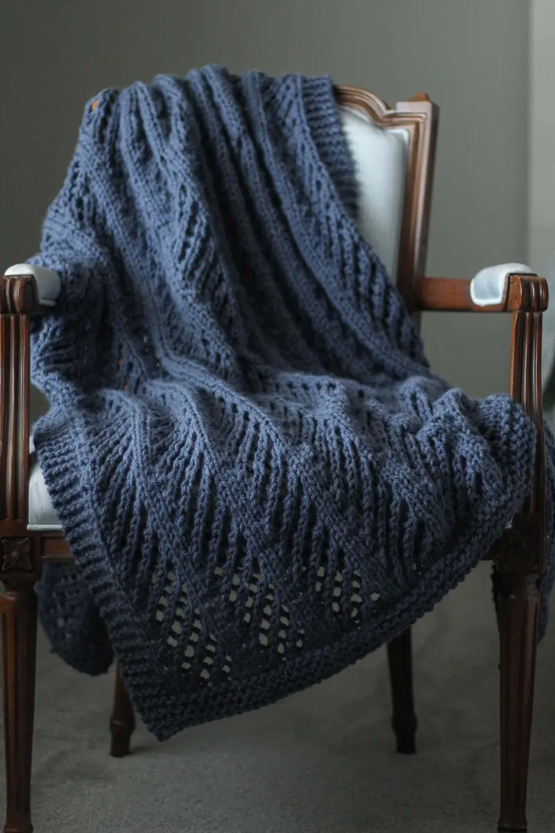 Knit Kit - Lattice Blanket 1
