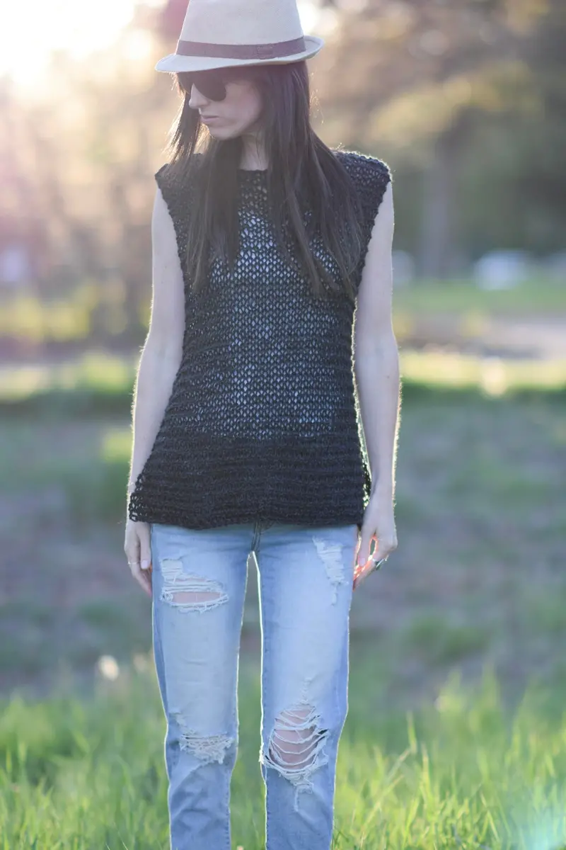 Knit Kit - Little Black Tank Top 1
